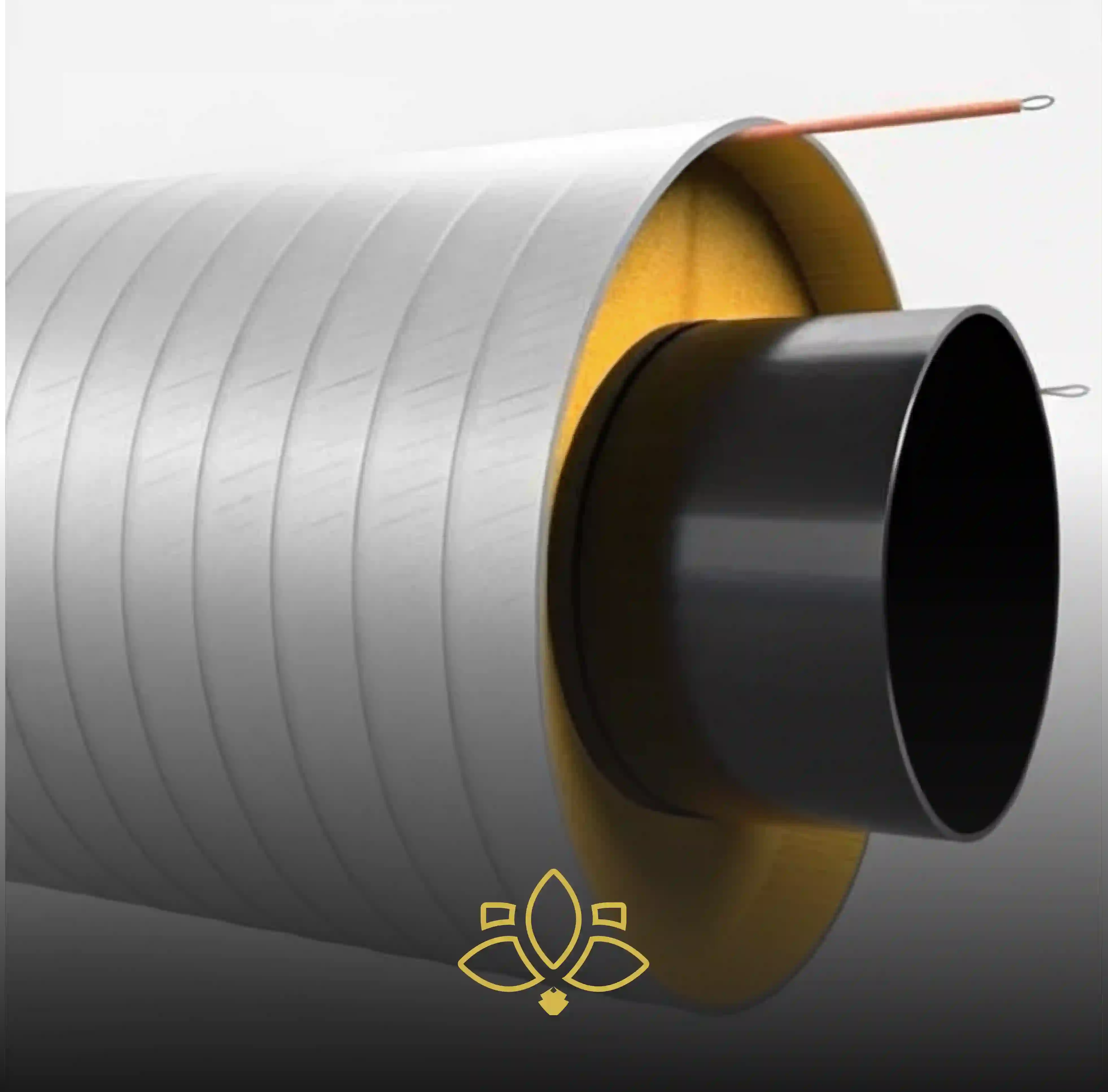 Элемент трубопровода с кабелем вывода ППУ-ОЦ 1020х11/1175 09Г2С ГОСТ 30732-2020